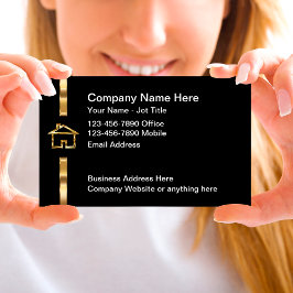 Tarjetas comerciales con el logotipo del inmobilia