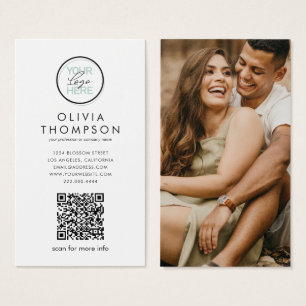 Tarjetas comerciales con logotipo de código QR par