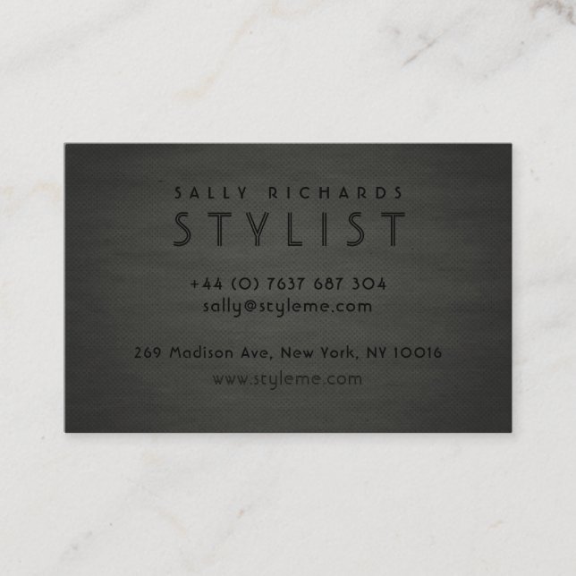 Tarjetas comerciales de carbón negro personalizado (Anverso)