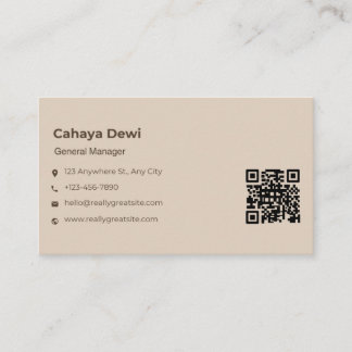 tarjetas comerciales de código Qr rosa
