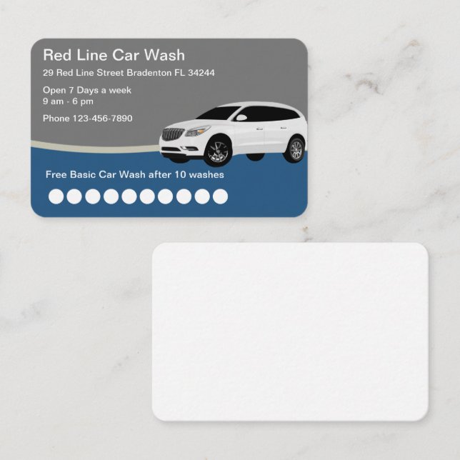 Tarjetas comerciales de lealtad para clientes con  (Anverso / Reverso)
