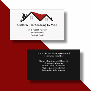 Tarjetas Comerciales De Limpieza De Techo Y Cubier