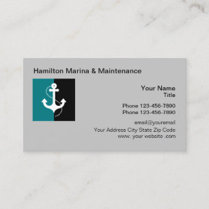 Tarjetas Comerciales De Mantenimiento En Barco Y M