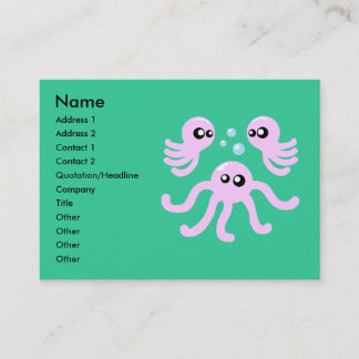 Tarjetas comerciales de pulpo cutáneo