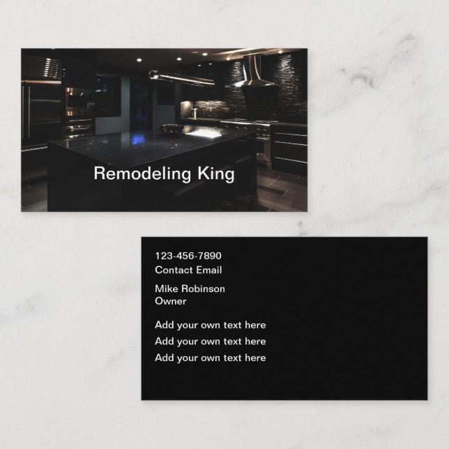 Tarjetas Comerciales De Remodelación Y Construcció (Anverso / Reverso)