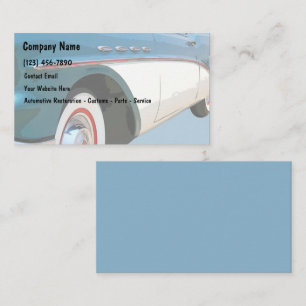 Tarjetas comerciales de restauración de automóvile