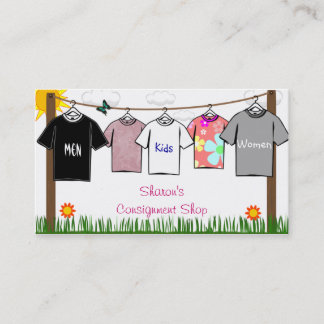 Tarjetas comerciales de ropa