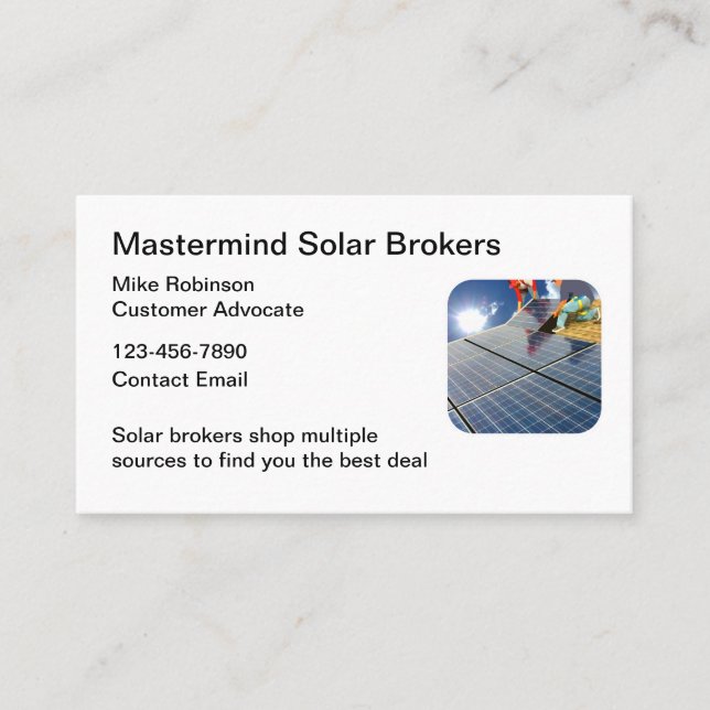 Tarjetas comerciales de Solar System Broker (Anverso)