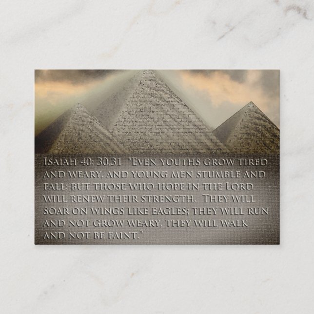 Tarjetas comerciales espirituales de piramide de t (Anverso)