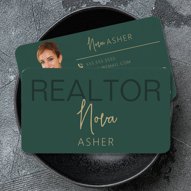 Tarjetas comerciales Gold Real Estate Agent con có (Subido por el creador)