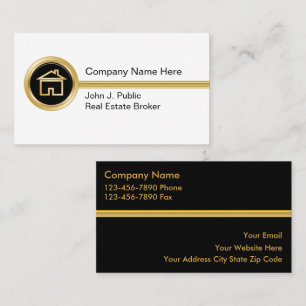 Tarjetas comerciales inmobiliarias de gama alta