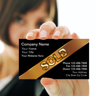Tarjetas comerciales inmobiliarias de gama alta