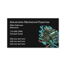 Tarjetas comerciales mecánicas para automóviles