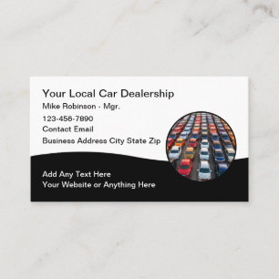 Tarjetas comerciales para distribuidores de automó