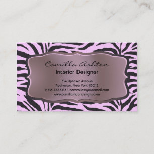 Tarjetas Comerciales Pink Zebra