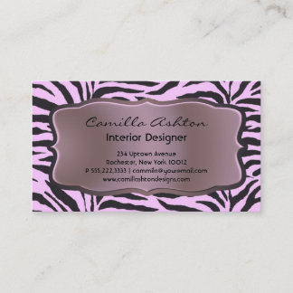 Tarjetas Comerciales Pink Zebra