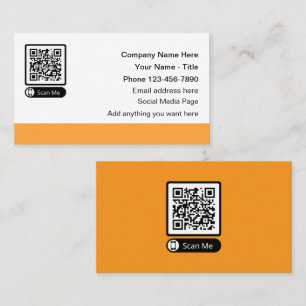 Tarjetas comerciales promocionales de código QR es