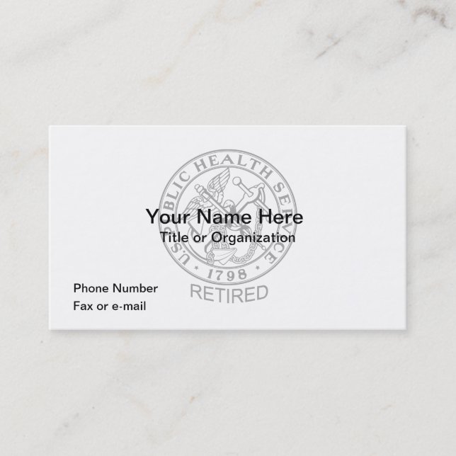 Tarjetas comerciales retiradas de USPHS (Anverso)