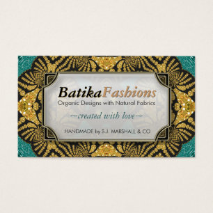 Tarjetas comerciales tribales modernas Gold Batika