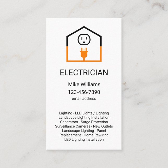 Tarjetas comerciales verticales exclusivas de elec (Anverso)