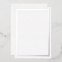 Tarjetas con borde de lámina metálica plateada