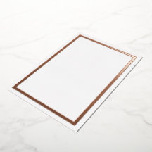 Tarjetas con Borde de Lámina Metálica Rosa Dorado