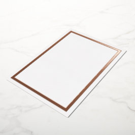 Tarjetas con Borde de Lámina Metálica Rosa Dorado