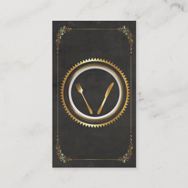 Tarjetas con clase de cena finas de la plantilla (Anverso)