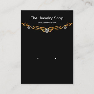 Tarjetas con clase de la exhibición de la joyerí