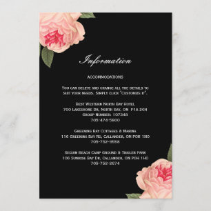 Tarjetas con Detalles de Peonía Coral a Rayas