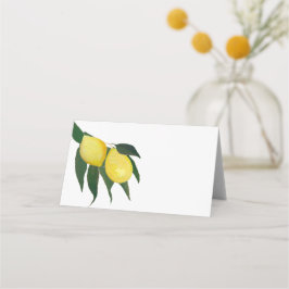 Tarjetas con limón pintado con aceite