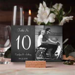 Tarjetas con número de tabla de Boda de fotos de p