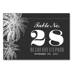 Tarjetas con número de tabla de la tabla de la bod