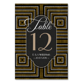 Tarjetas con números de tabla de Boda de oro Art D