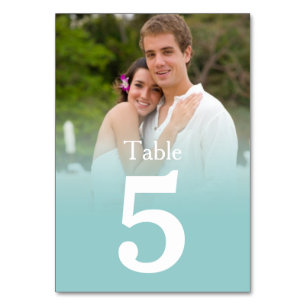 Tarjetas con números de tabla de fotos de Boda de