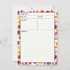 Tarjetas con sabor a fruta de la receta