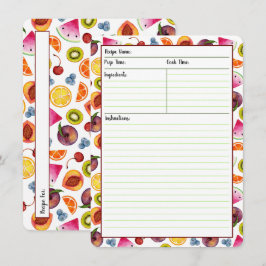 Tarjetas con sabor a fruta de la receta
