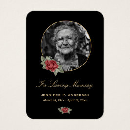 Tarjetas conmemorativas Black Red Gold
