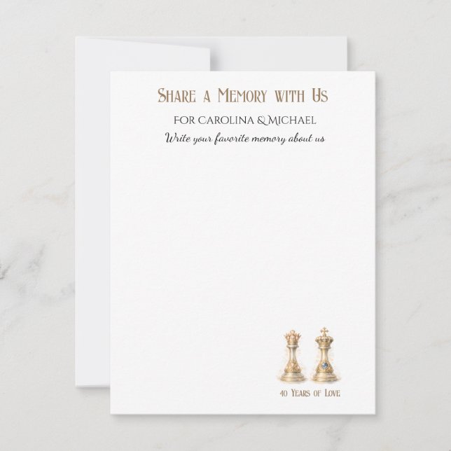 Tarjetas conmemorativas de aniversario de bodas nú (Anverso)
