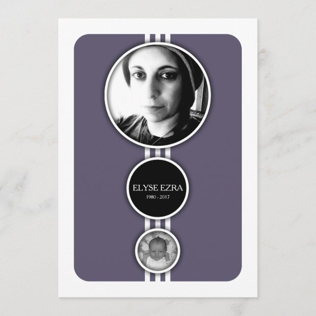 tarjetas conmemorativas de elipses púrpuras (Anverso)