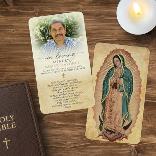 Tarjetas conmemorativas de fotos de Guadalupe en m