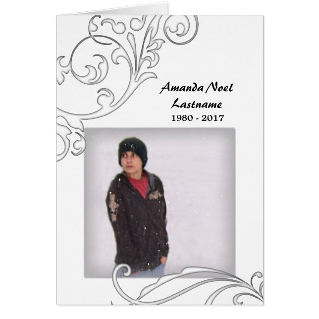 tarjetas conmemorativas : flor blanca (Frente)