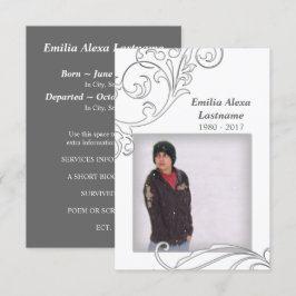 tarjetas conmemorativas: flor blanco