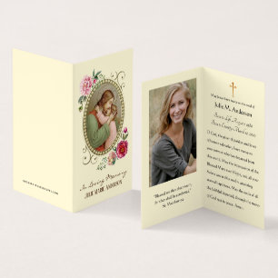 Tarjetas conmemorativas religiosas católicas para