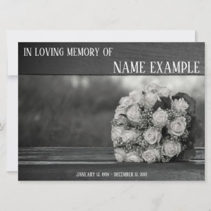 Tarjetas conmemorativas Un ramo de rosas blancas m