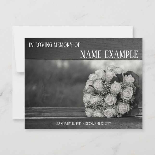 Tarjetas conmemorativas Un ramo de rosas blancas m (Anverso)