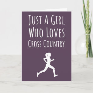 Tarjetas Corriendo Cross Country Rosa Niñas Para S