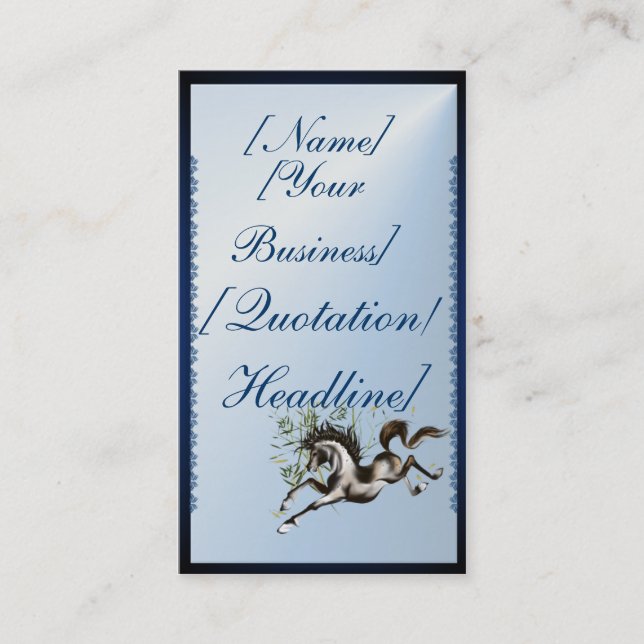 Tarjetas corrientes del perfil del caballo (Anverso)