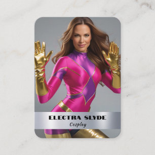 Tarjetas Cosplay de códigos QR de cofre Metalizado