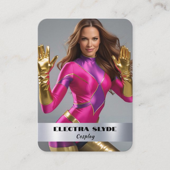 Tarjetas Cosplay de códigos QR de cofre Metalizado (Anverso)